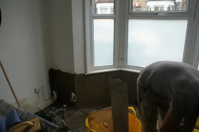 Salt-resistant render going on around the bay
