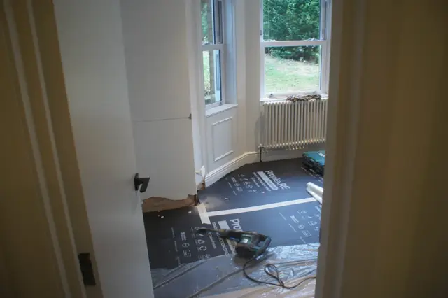 Floors and finishes protected before the work starts