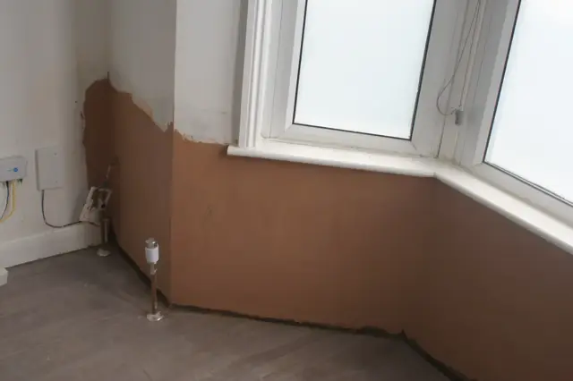 Handed back clean, replastered and ready to decorate
