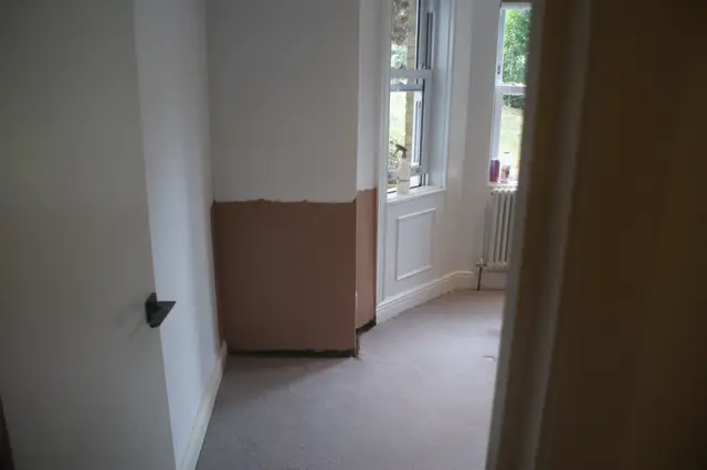 Handed back clean, replastered and ready to decorate