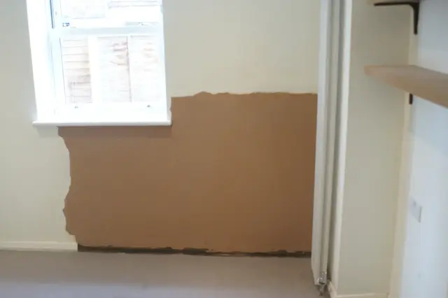 Handed back clean, replastered and ready to decorate