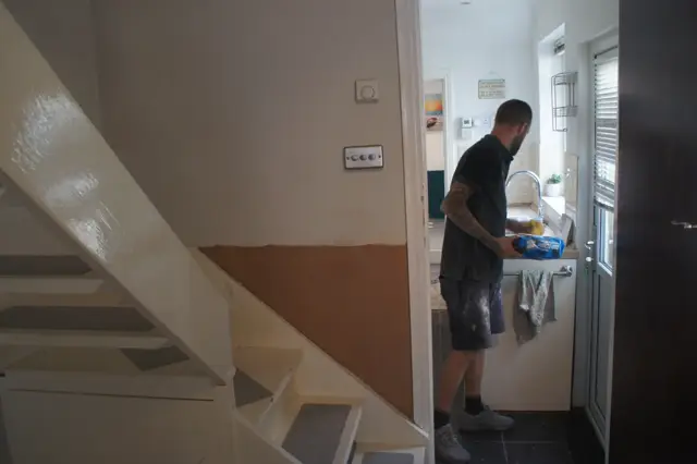 Stairs made good after damp treatment